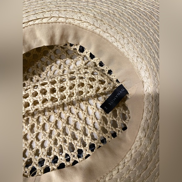 Dynamite Woven Straw Hat with Black Band - Picture 3 of 7